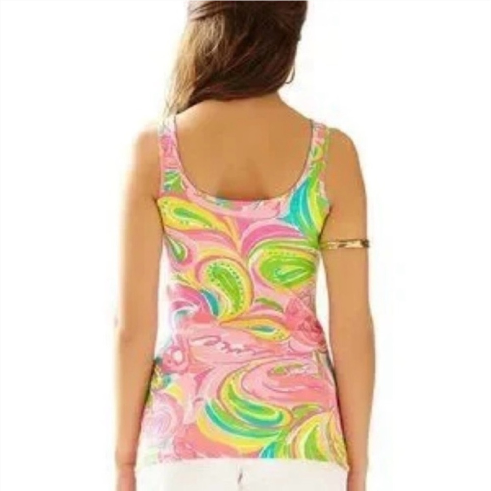 NEW LILLY PULITZER TABBIE TANK IN MULTI ALL-NIGHTER - Picture 2 of 12